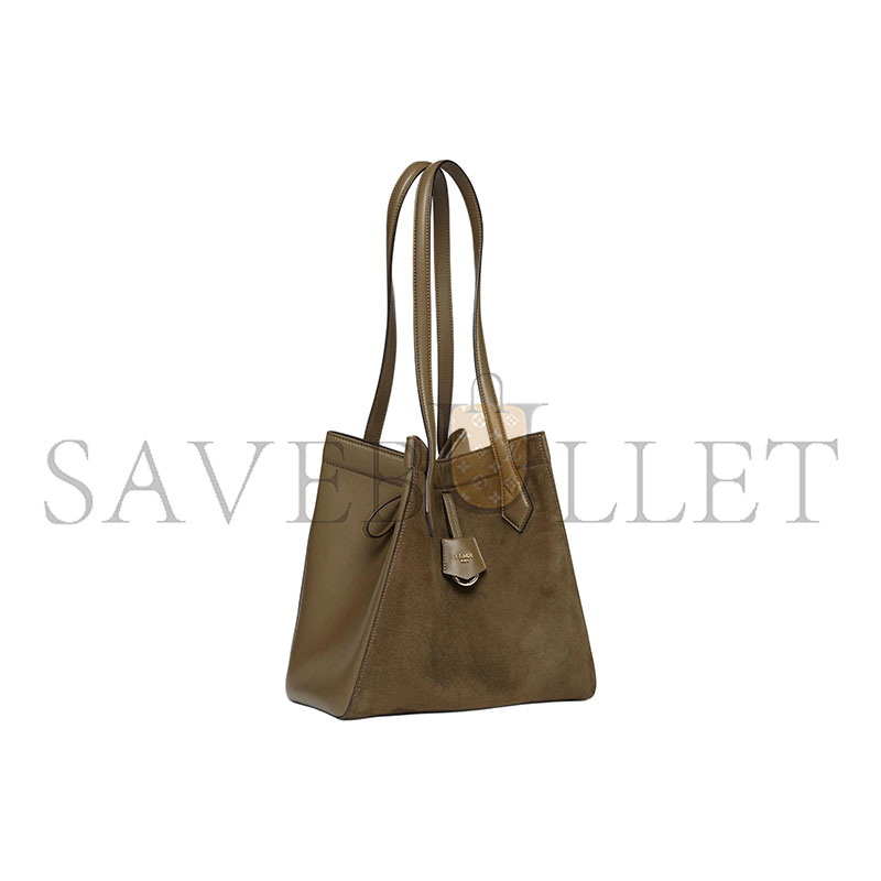 FENDI ORIGAMI MEDIUM LEATHER GREEN 8BH414AS79F1PPT (27*27*15cm)